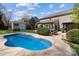 Gorgeous backyard with a private in-ground pool, patio, and well-manicured landscaping at 270 Almora Loop, Mooresville, NC 28115
