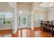 Welcoming foyer with sidelight windows and view to the dining room and living room at 5032 Eagles Crest Ln, Gastonia, NC 28056