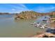Aerial view featuring docks and boat slips at 9808 Emerald Point Dr # 10, Charlotte, NC 28278