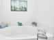Bright bathroom featuring a large soaking tub and decorative accents at 9808 Emerald Point Dr # 10, Charlotte, NC 28278
