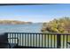 Breathtaking lake view from balcony of waterfront property with mature trees in the background at 9808 Emerald Point Dr # 10, Charlotte, NC 28278