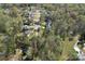 Aerial view of a quiet neighborhood with tree-lined streets and well-maintained homes at 1015 Raywood Ct, Matthews, NC 28104
