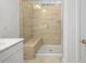 Nicely tiled glass shower with a bench seat and brushed chrome fixtures at 115 S Shayna Rd, Troutman, NC 28166