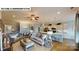 Inviting living space showing open layout of kitchen, dining area, and living room at 122 N Shayna Rd, Troutman, NC 28166