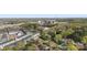 An aerial view of townhomes surrounded by lush greenery, showing the neighborhood's layout and community at 1315 Vickie Ln, Matthews, NC 28104