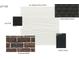 Selection of exterior finishes, including siding, brick, roof, shutters, and front door at 2018 Puddle Pond Rd, Indian Trail, NC 28079