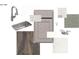 An assortment of kitchen finishes, including cabinets, countertops, backsplash, sink, faucet, and flooring at 2018 Puddle Pond Rd, Indian Trail, NC 28079