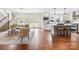 Bright, open-concept living room featuring hardwood floors and a seamless flow to the kitchen at 2208 Bay St, Charlotte, NC 28205