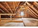 Unfinished attic showing rafters, beams and utilities at 2208 Bay St, Charlotte, NC 28205