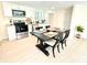 Modern kitchen with stainless steel appliances, white cabinets, and adjacent dining space at 2706 Booker St, Gastonia, NC 28054
