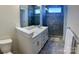 Modern bathroom featuring a double vanity, a toilet, and tiled glass shower at 2916 Grand Union Way, Charlotte, NC 28209