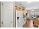 Functional kitchen featuring oak cabinets, modern appliances, and ample storage at 3048 Misty Harbor Cir # E, Cramerton, NC 28032
