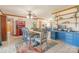 Open living space with kitchen, dining and a custom desk space offer great functionality for the new owner at 3526 Harmony Hwy, Harmony, NC 28634