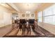 Elegant dining room with dark wood floors, perfect for hosting dinner parties at 3613 Martele Dr, Mint Hill, NC 28227