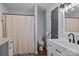 Bathroom featuring a shower with toilet and vanity at 3647 Glen Haven Sw Dr, Concord, NC 28027