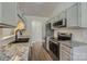 Attractive kitchen with granite countertops, white subway tile and stainless appliances at 3753 Capps Hill Dr, Charlotte, NC 28216