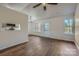Inviting living room with hardwood floors, seamlessly connected to the dining and kitchen areas at 3753 Capps Hill Dr, Charlotte, NC 28216