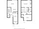 Floor plans showing layout of first floor with living spaces and upstairs with bedrooms at 4340 N Center Ne St # 508, Hickory, NC 28601
