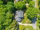 Aerial view of home surrounded by lush trees and manicured landscaping at 5232 Silchester Ln, Charlotte, NC 28215
