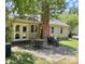 Backyard view of outdoor patio space with a table and grill, perfect for outdoor entertaining and relaxation at 7412 Broken Oak Ln, Charlotte, NC 28226