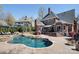 Beautiful backyard features a pool, hot tub, outdoor seating and manicured landscaping at 880 Craigmont Nw Ln, Concord, NC 28027