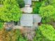 Overhead view of a home surrounded by mature trees, showcasing its roof and driveway at 110 Sonnys Way, Fort Mill, SC 29708