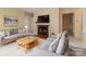 Cozy living room featuring a fireplace, comfortable seating, and a warm, inviting atmosphere at 1101 E Morehead St # 31, Charlotte, NC 28204