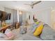 Inviting living room with gray sofa, patterned ottoman, stylish decor, and a neutral color scheme at 1108 Pearson Dr, Rock Hill, SC 29730