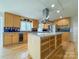 Spacious kitchen featuring stainless steel appliances and a large center island at 12011 Stoney Meadow Dr, Mint Hill, NC 28227