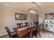 Dining room with table, chairs, and chandelier at 1358 37Th Avenue Ne Pl, Hickory, NC 28601
