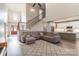 Open-concept living room and kitchen area with hardwood floors and modern finishes at 1358 37Th Avenue Ne Pl, Hickory, NC 28601