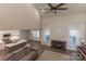 Open-concept living room offers high ceilings, a fireplace, and connects to the kitchen for easy entertaining at 1358 37Th Avenue Ne Pl, Hickory, NC 28601