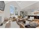 An open concept living room and kitchen offer an ideal layout for modern living at 209 Sardis Ln, Charlotte, NC 28270