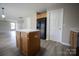 Kitchen featuring island, black appliances, and ample counter space at 2919 Bridgeville Ln, Charlotte, NC 28262