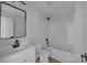 Bathroom featuring a tub/shower, modern vanity, and clean, neutral finishes at 3205 19Th Ne Ave, Hickory, NC 28601
