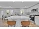Bright open kitchen featuring an island with seating, stainless appliances, and modern fixtures at 3205 19Th Ne Ave, Hickory, NC 28601