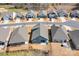 Aerial view of a neighborhood showing home lots and their placement on the street at 5025 Antebellum Dr, Iron Station, NC 28080