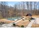 Community recreation space with pickle ball courts, covered gazebo, and walking path at 5025 Antebellum Dr, Iron Station, NC 28080