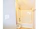 Bathroom features white tub and tile flooring at 5344 Saddlewood Ln, Mint Hill, NC 28227