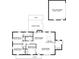 Home floor plan featuring three bedrooms, two bathrooms, a garage, and a spacious kitchen at 5400 Glenham Dr, Charlotte, NC 28210