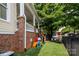 Backyard featuring a small fenced-in yard with artificial turf, ideal for and pets at 734 E 10Th St, Charlotte, NC 28202