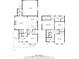 Two story floor plan featuring bedrooms, bathrooms, walk-in closet, laundry, garage, and kitchen at 734 E 10Th St, Charlotte, NC 28202