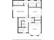 Second story floor plan featuring bedrooms, bathrooms, walk-in closet, laundry, and hall at 734 E 10Th St, Charlotte, NC 28202