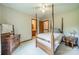 Bedroom with plush carpeting, neutral paint, and en-suite bathroom access at 807 And 809 Sparrow Springs Rd, Kings Mountain, NC 28086