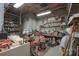 Unfinished basement with exposed ceiling and walls with shelving for organization at 878 Treasure Ct, Fort Mill, SC 29708