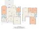 Detailed floor plan showcasing layout of rooms on levels one and two, including dimensions at 9727 Glenburn Ln, Charlotte, NC 28278