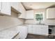 Modern kitchen features white cabinets, granite countertops, and stainless steel sink at 1127 Mckay Rd, Newton, NC 28658