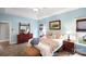 Main bedroom with wooden flooring, an area rug, furniture, lamps and decor at 1214 Foxfield Rd, Waxhaw, NC 28173
