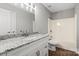 Updated bathroom features granite vanity top and a shower-tub combo at 1320 Beaconfield Ct, Rock Hill, SC 29730