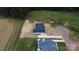 An aerial view of a newly constructed home and driveway in a serene area at 1429 Coppergate Dr, Salisbury, NC 28147